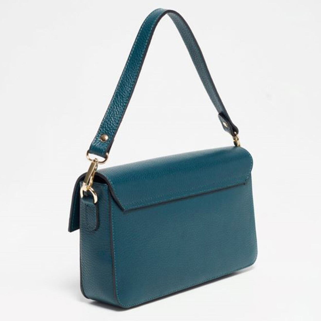 Christian Laurier Sac Porté Epaule en Cuir Cassie bleu canard - 26x16x6 cm