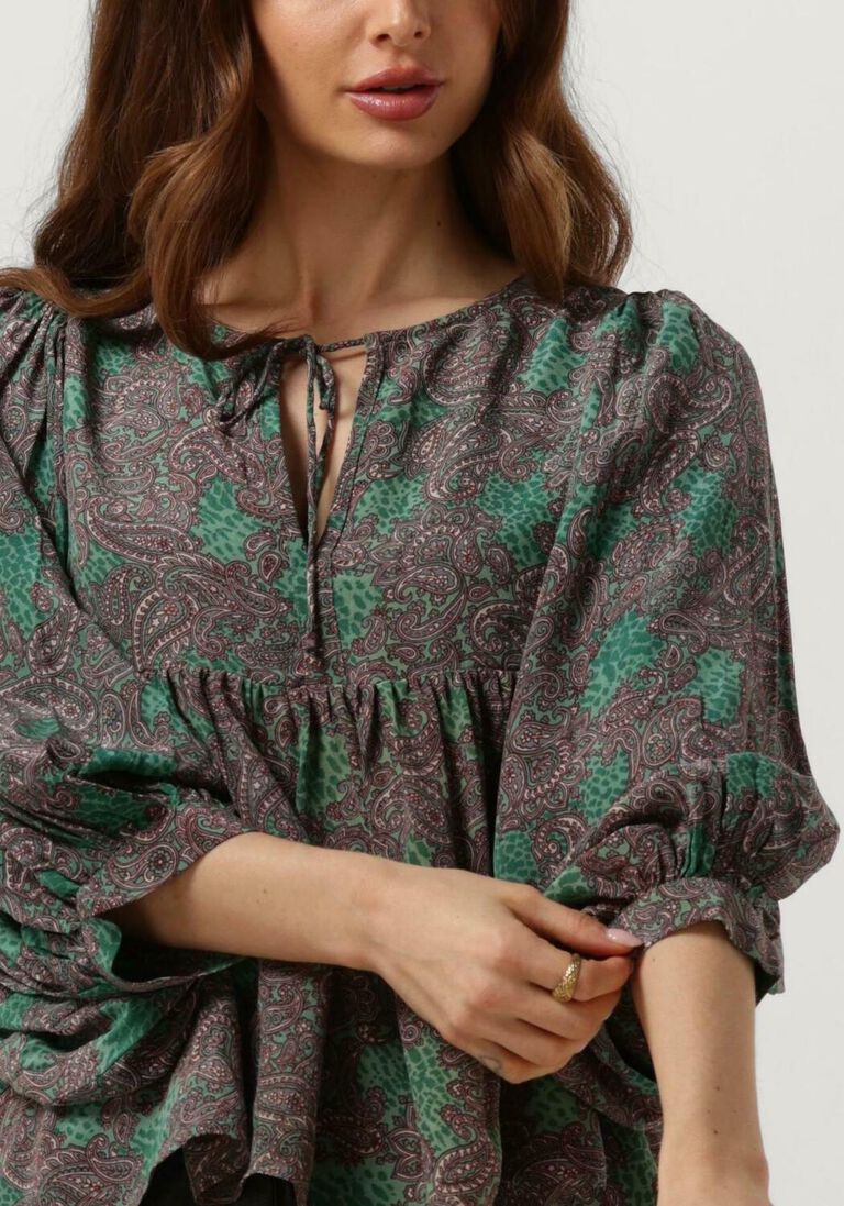 SISSEL EDELBO groene sissel edelbo blouse angelina silk top