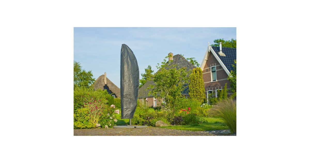 NatureTuinmeubelafdekhoes voor gebogen parasol afdekking  (Grijs)