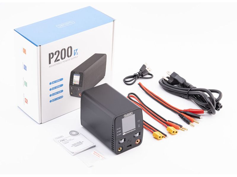 ToolkitRC RC Netzteil P200 V2 100 W 1-30 V DC, USB-C PD 65 Kompaktes, einstellbares Labornetzteil mit zusätzlichem USB-C Ausgang