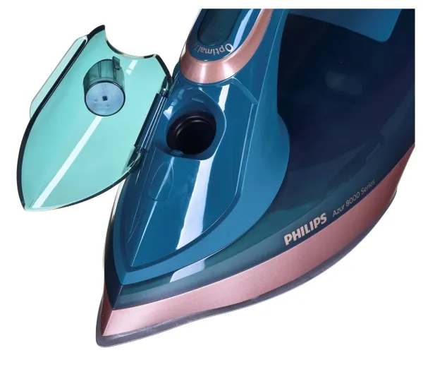 Philips Azur 8000 Series DST8030 - Dampstrygejern med automatisk afbrydelse - såleplade: SteamGlide Elite - 3000 W - opalgrøn