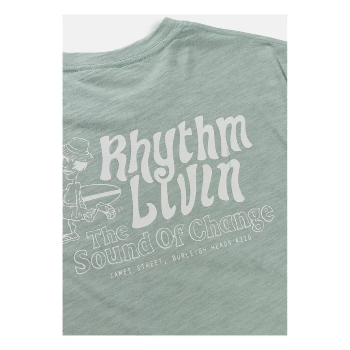 Rhythm T-shirt Livin Slub | Vert d'eau