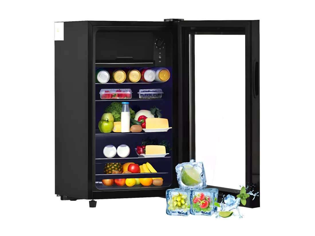 Réfrigérateur 76L - Mini-réfrigérateur avec un volume de 6L pour la partie congélateur et de 70L