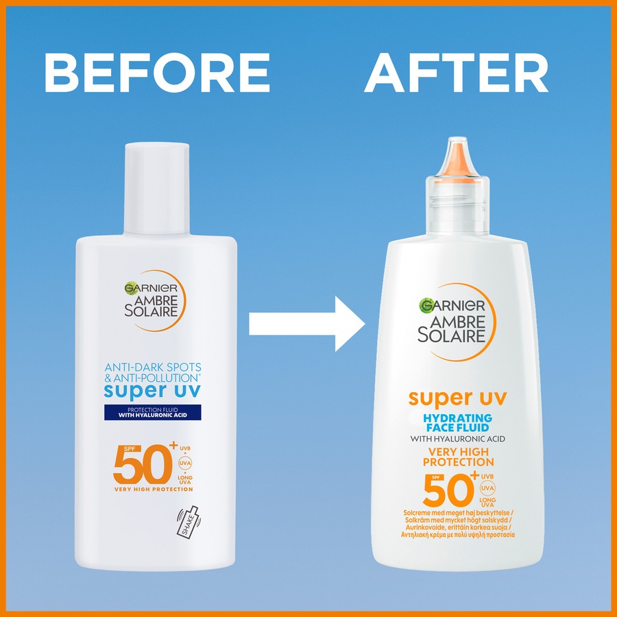 Garnier Ambre Solaire Super UV Hyaluronic Acid Hydrating Fluid SPF50+ 40ml