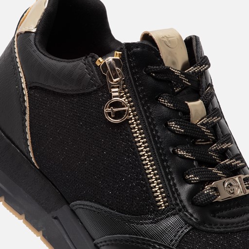 Tamaris Sneakers zwart Textiel