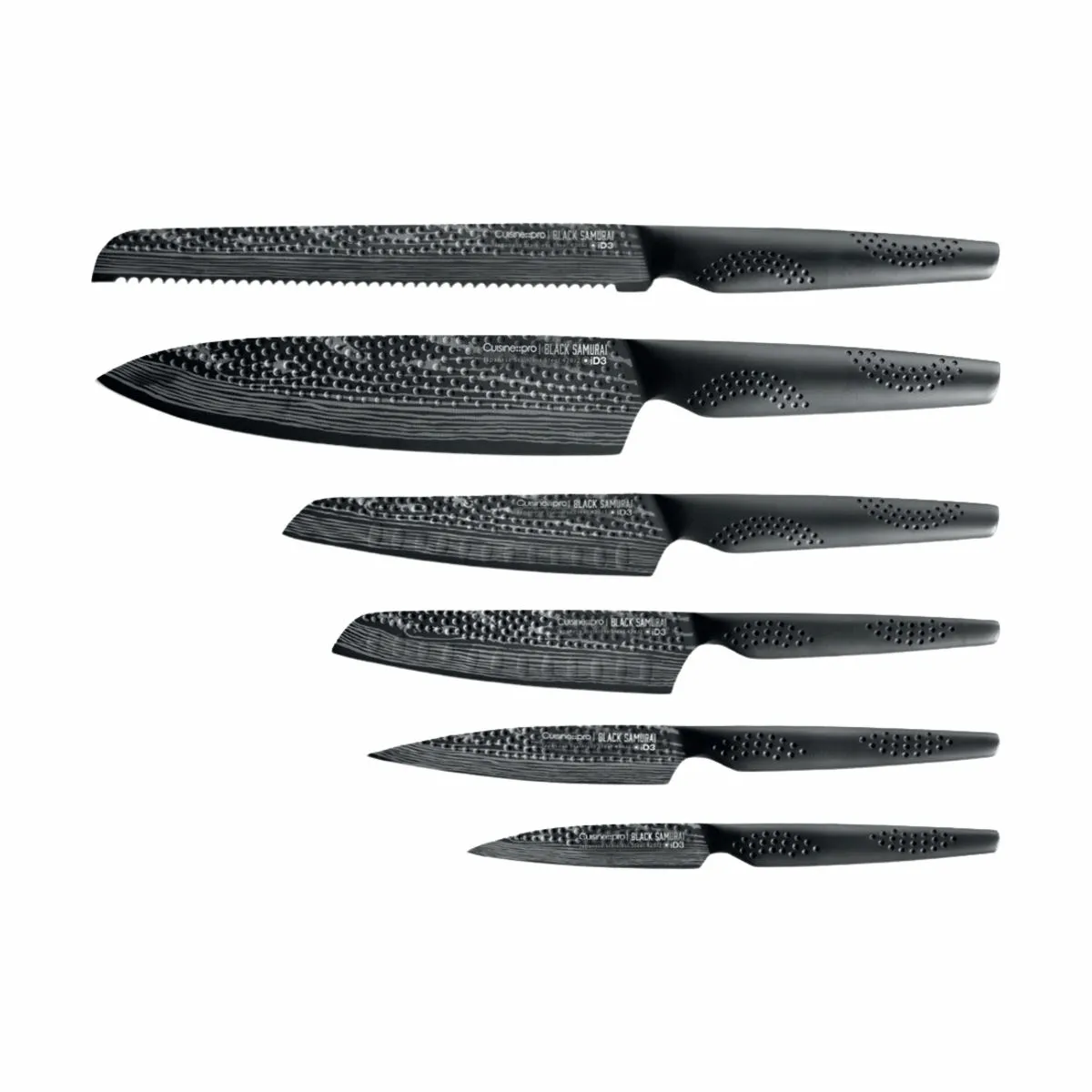 THE CUSTOM CHEF™ iD3® BLACK SAMURAI™ Sakai Knivblok - 7 dele