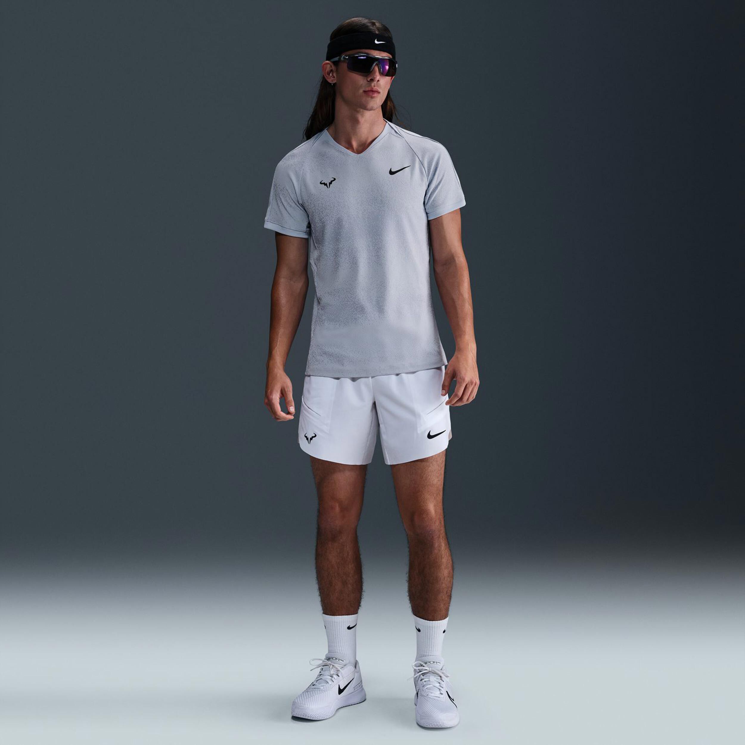 Nike Rafa Court Dri-Fit Advantage T-shirt Hommes - Bleu Gris