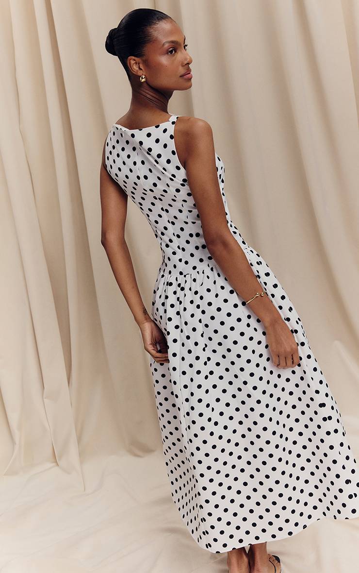 Monochrome Robe Mi-longue À Taille Basse Et Imprimé Fleuri