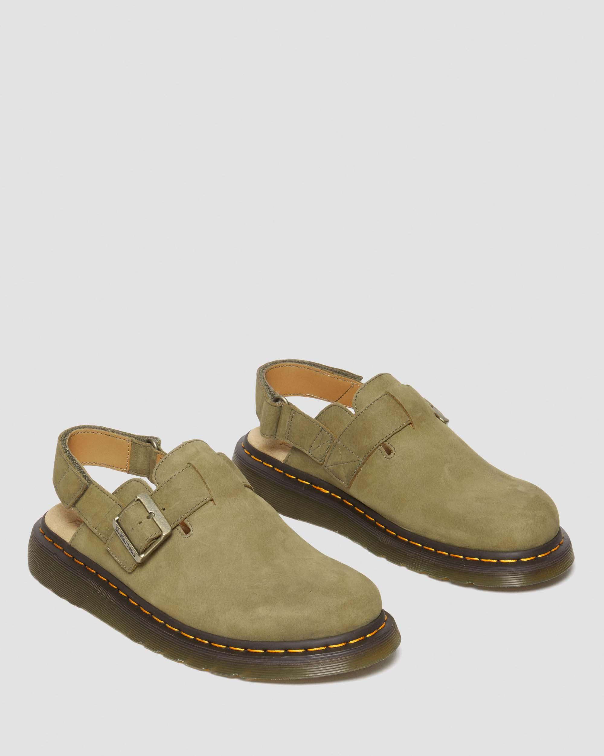 Jorge II Tumbled Nubuck Leather Slingback Mules
