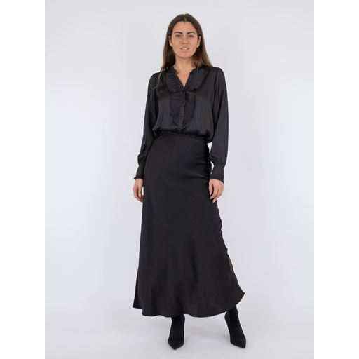 Neo Noir Vicky Heavy Sateen Nederdel, Black, 38