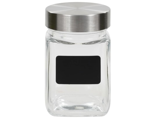 VIDAXL - Boîte alimentaire Pots de conservation avec autocollant 12 pcs 300 ml