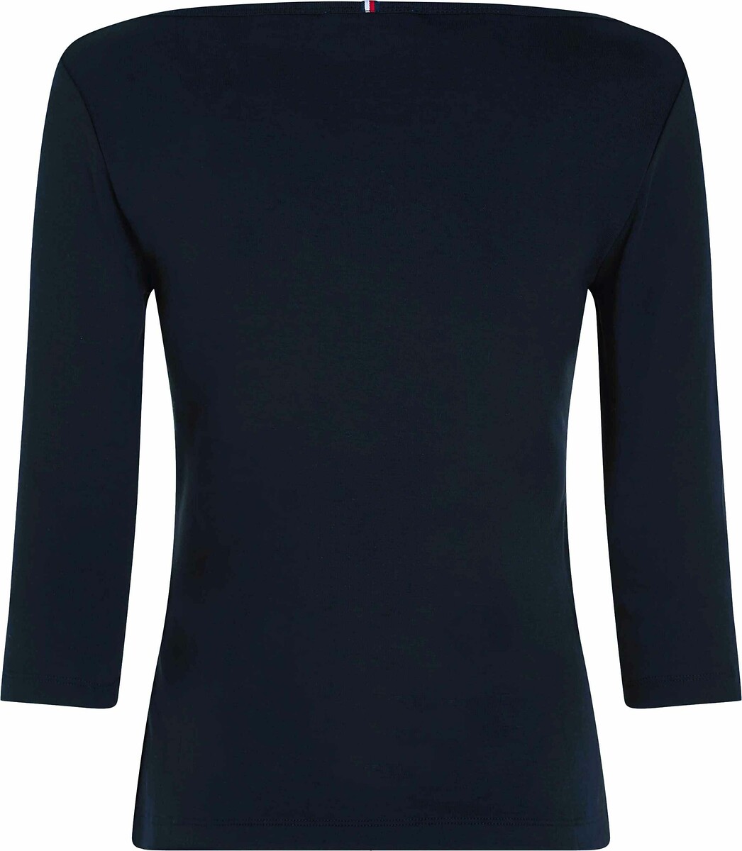 Camiseta TOMMY HILFIGER com decote canoa e mangas 3/4