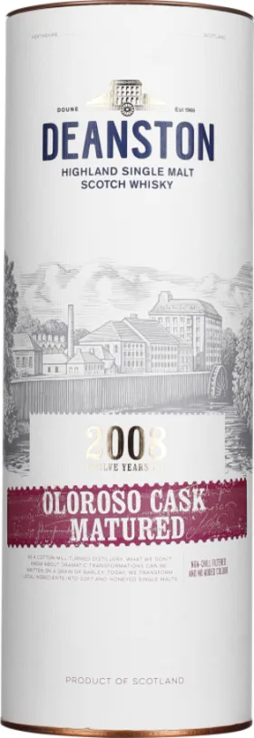 DEANSTON 12 YEARS 2008 OLOROSO CASK 70CL
