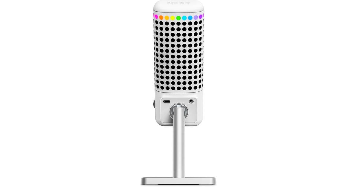 NZXTCapsule Elite microfoon  (Wit, RGB, USB-C)