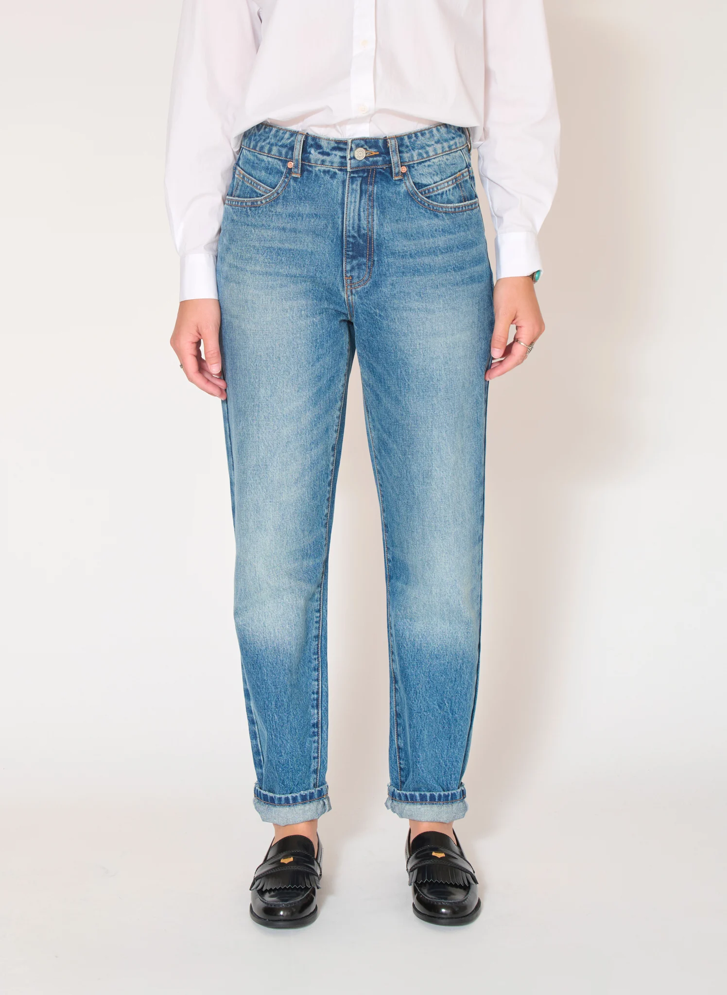 THE KELLY AUTHENTIC - Jean droit délavé | Bleu