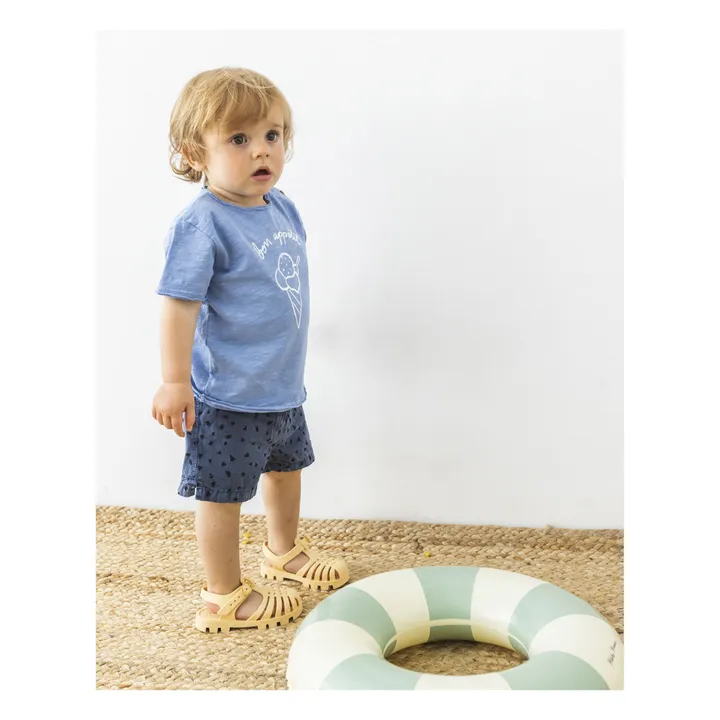 Búho Short de Bain Coton Bio Animal Bébé | Bleu marine
