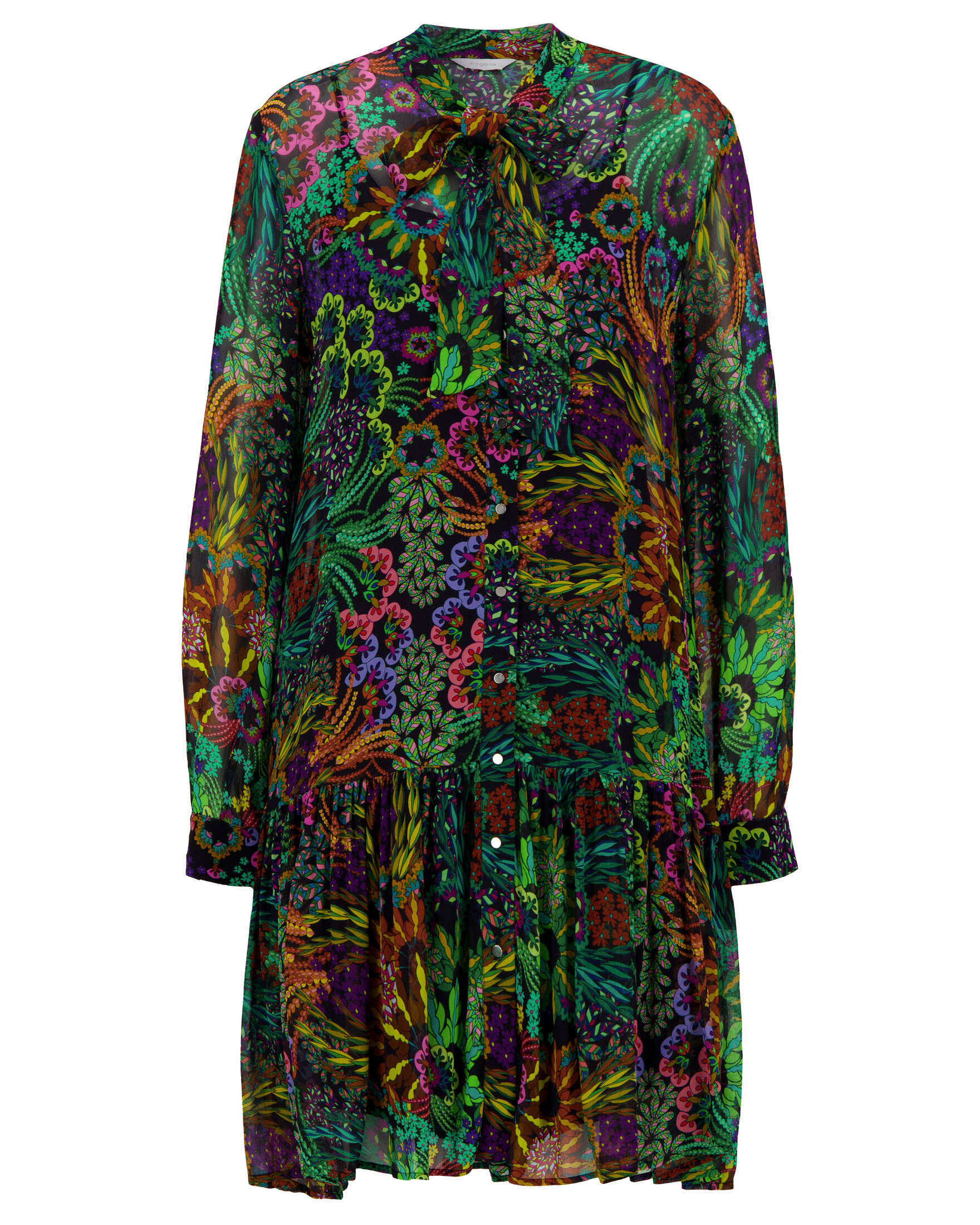 Frogbox| Damen Blusenkleid mit Schluppe