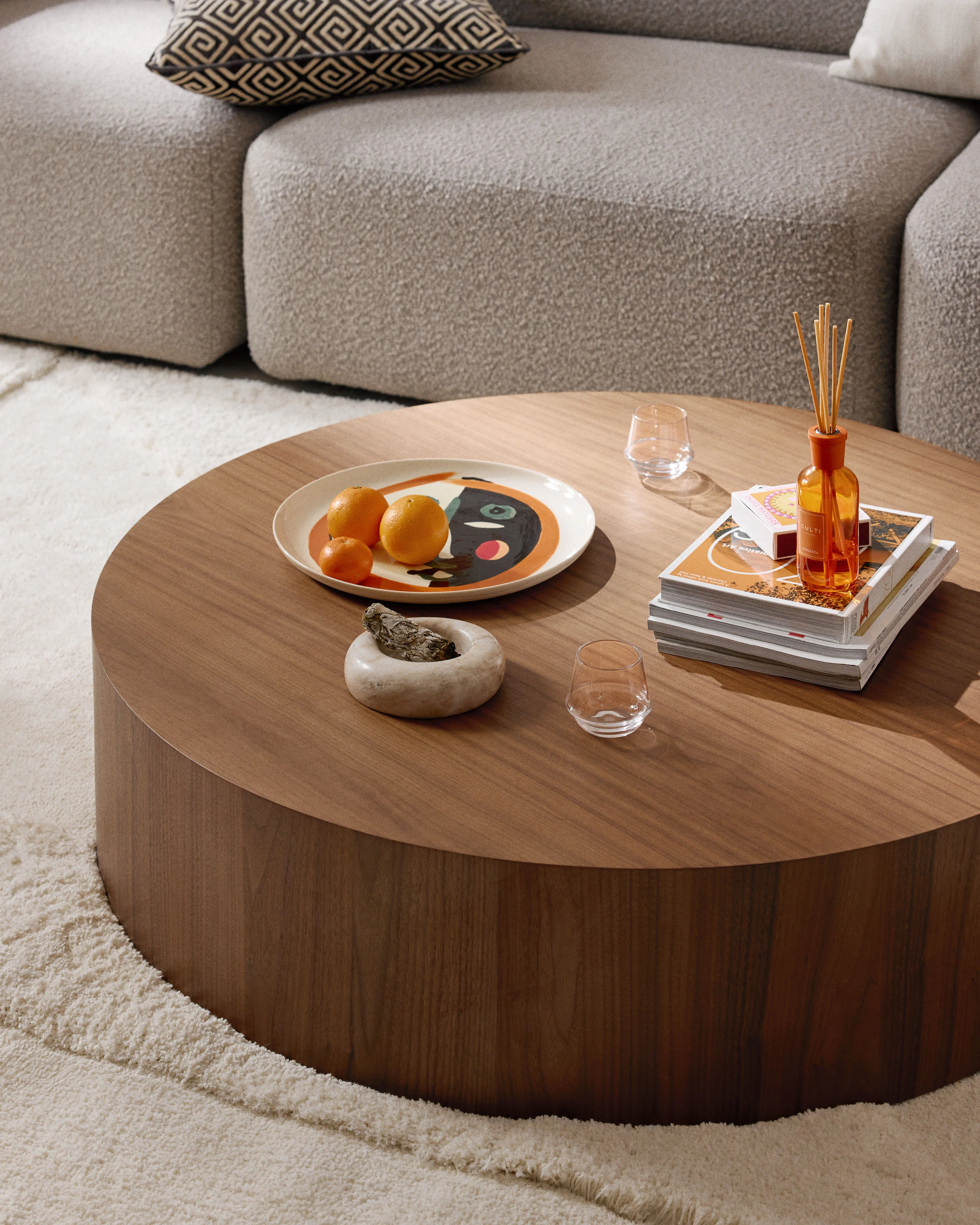 XL ronde houten salontafel Dan