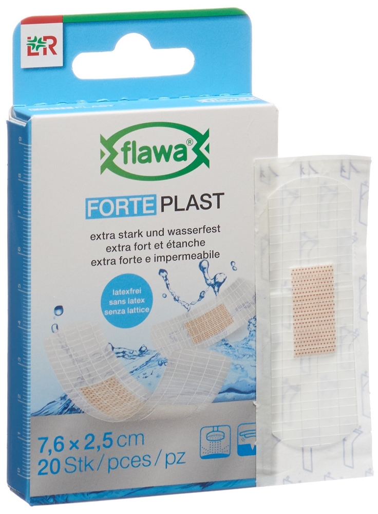 FLAWA Forte Plast 2.5x7.6cm transparent 20 Stk