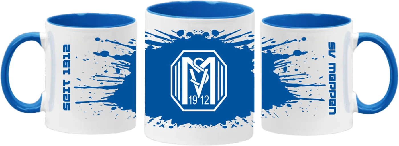 SV Meppen Tasse #Splash Weiss Blau