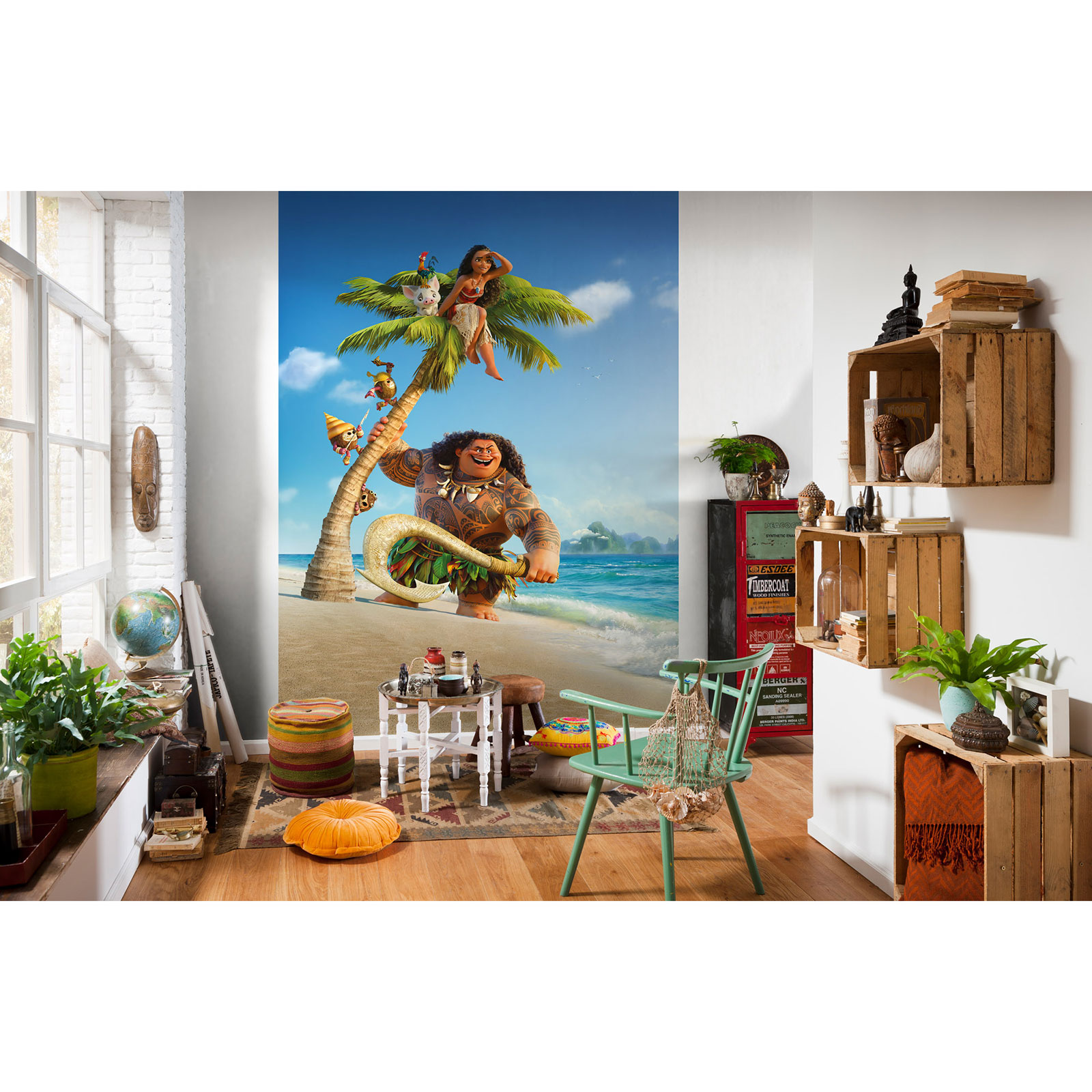 Vlies-Fototapete MOANA AND MAUI - bunt - 184x248 cm