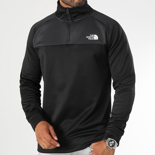Sweat Col Zippé Reaxion Fleece A855L Noir
