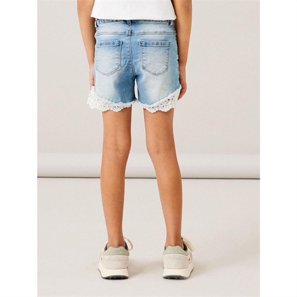 Medium Blue Denim Salli Slim Denim Shorts Noos