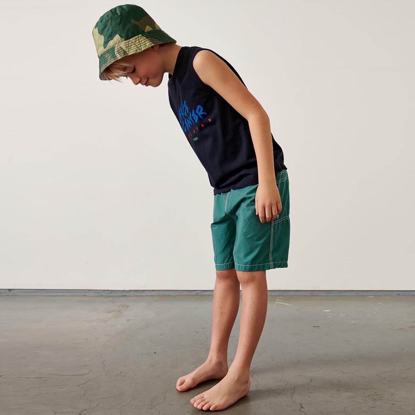 Bellerose Short de bain Lazo vert