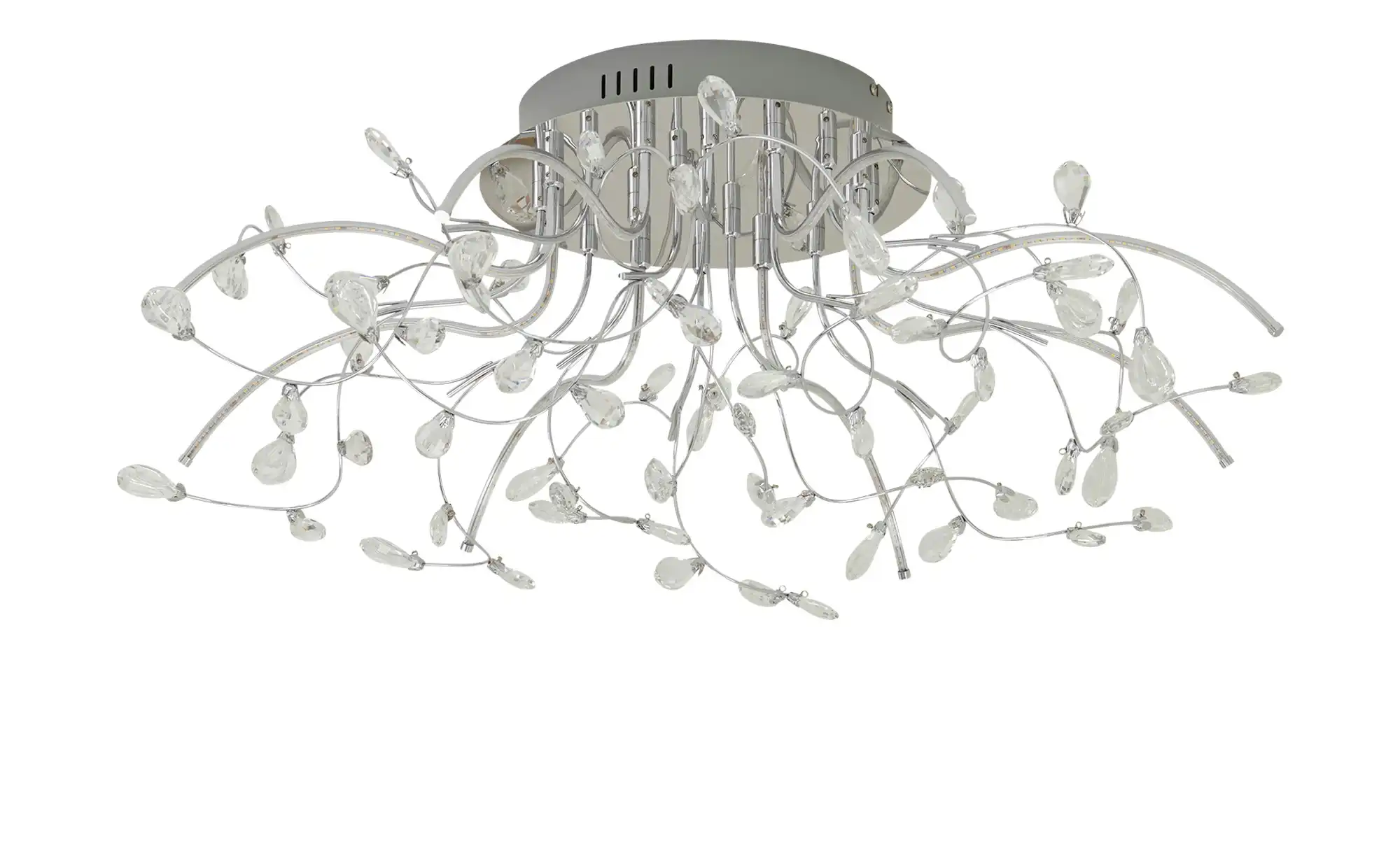 HELL-höllisch gutes Licht LED-Deckenleuchte, chrom mit Glasblättern