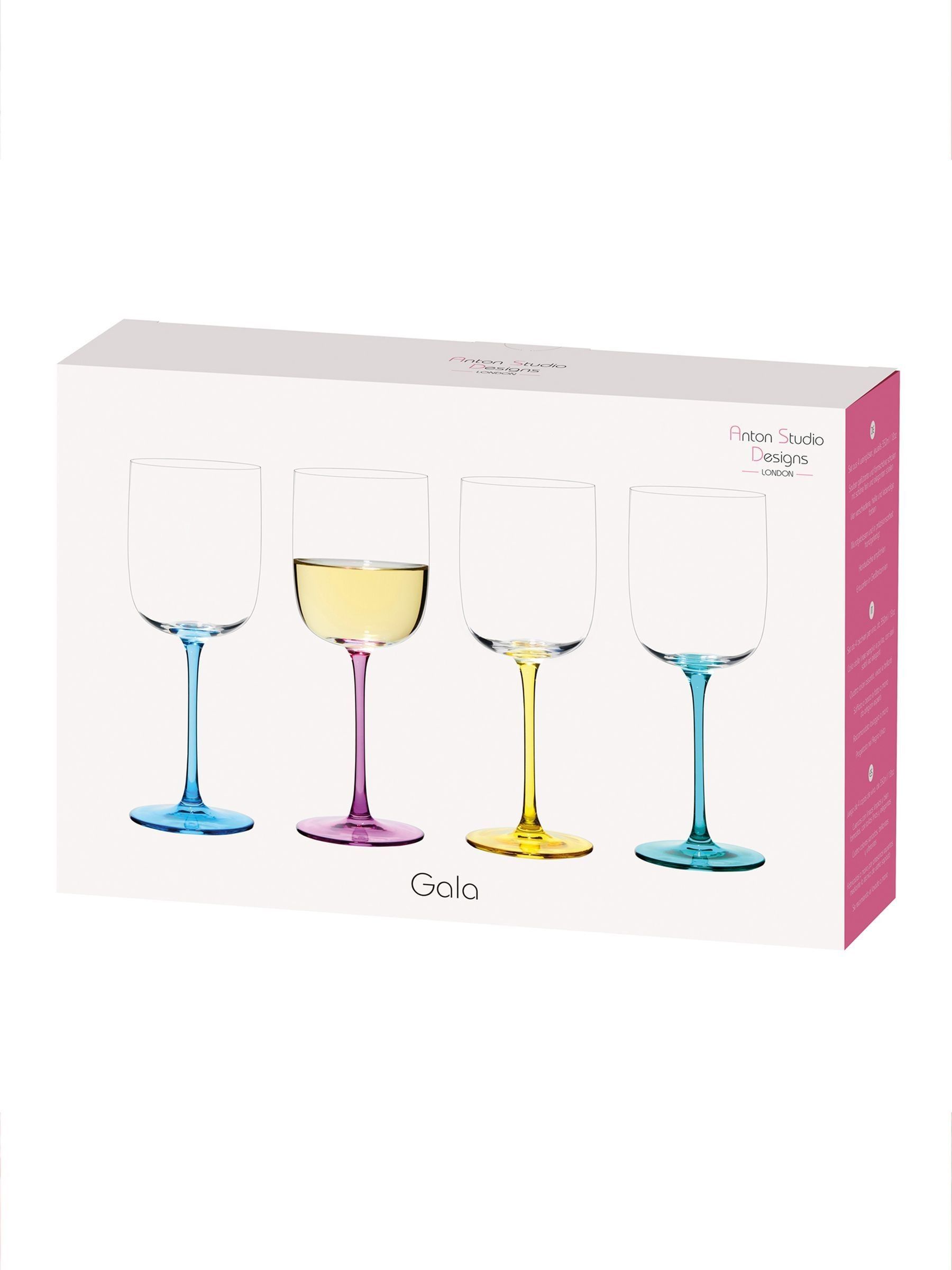 Anton Studio Designs Set of 4 Gala Wine Glasses