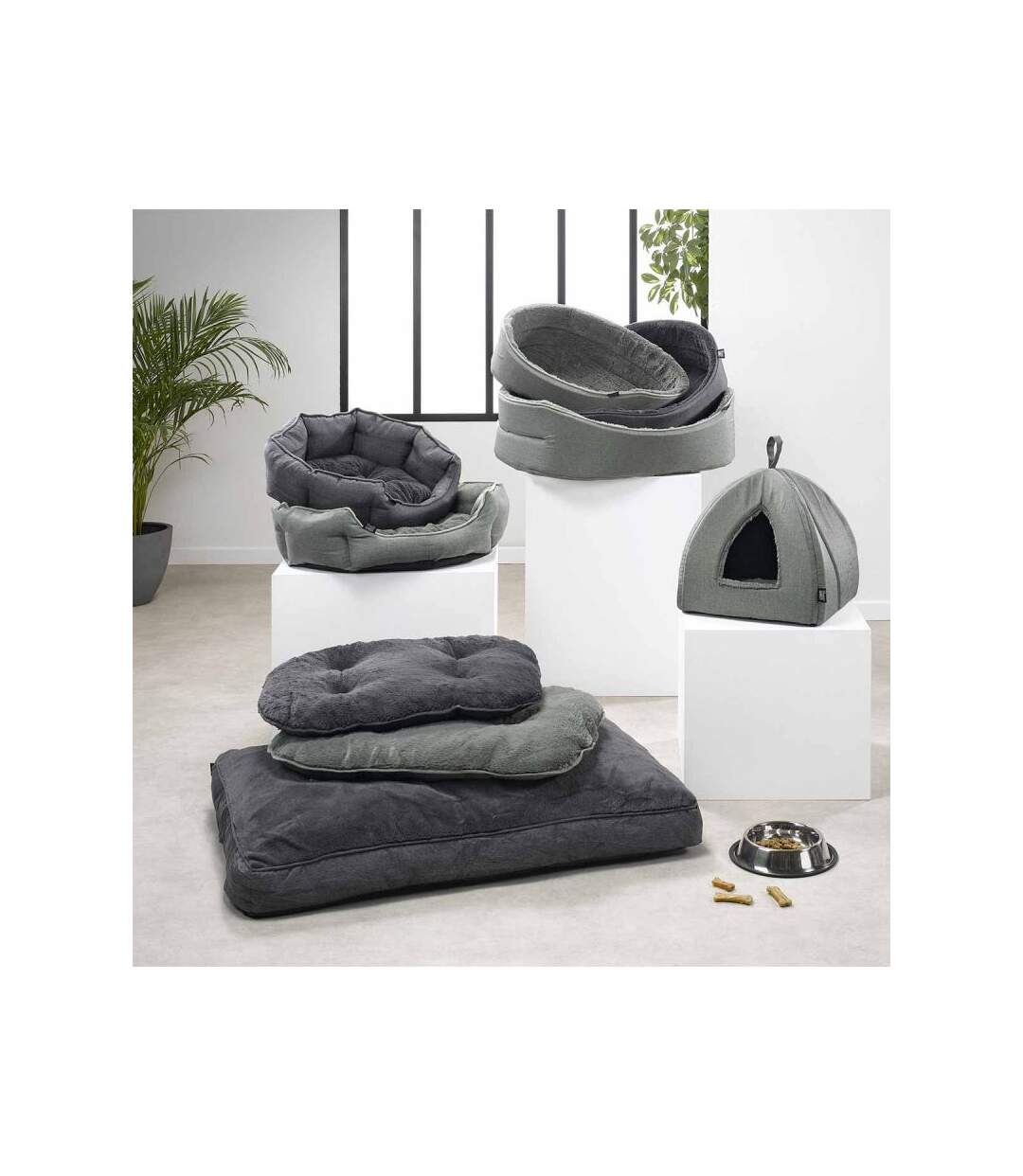 Paris Prix - Coussin Pour Chien & Chat newton 107cm Charbon