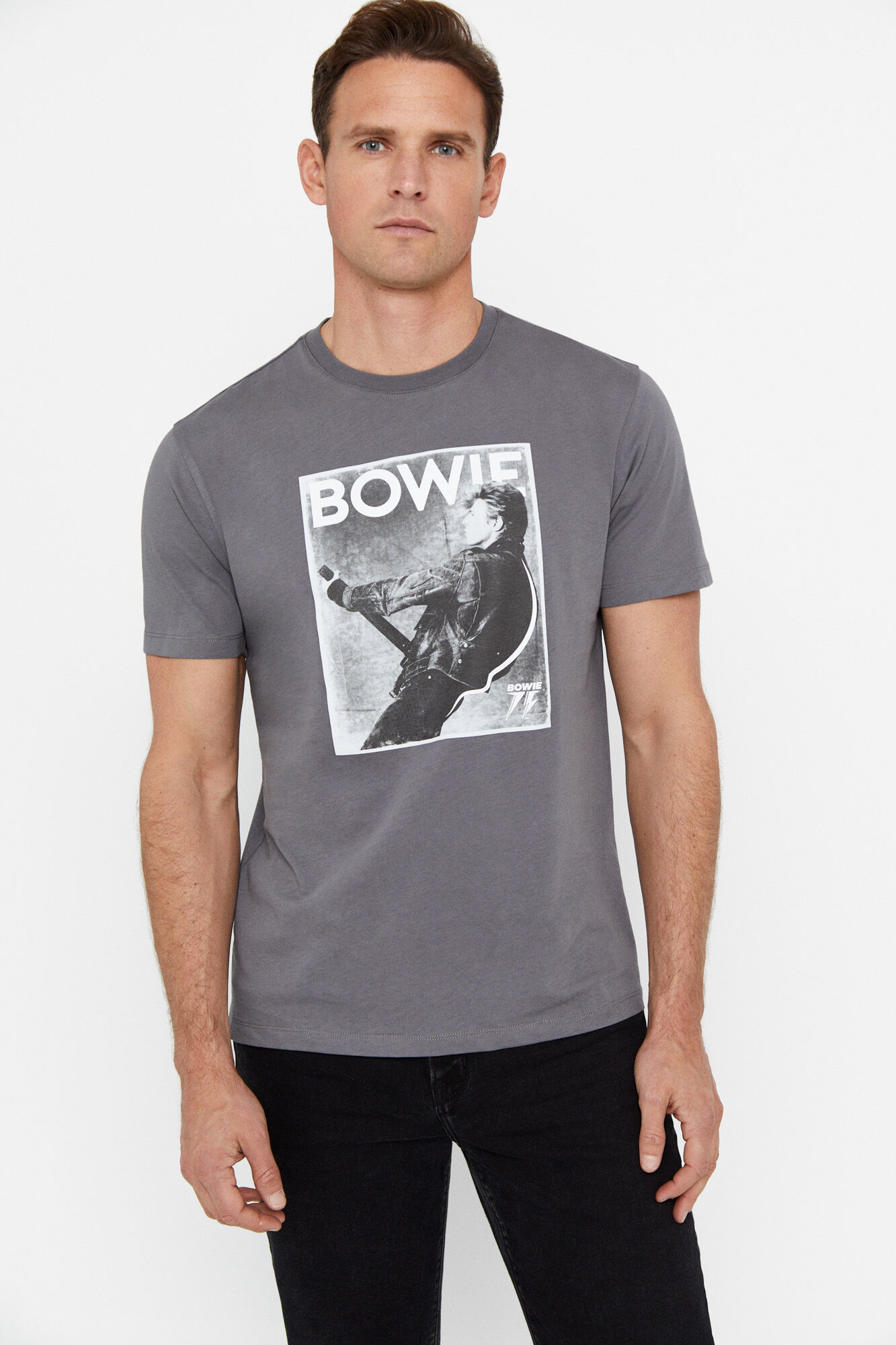Camiseta David Bowie - Cinza