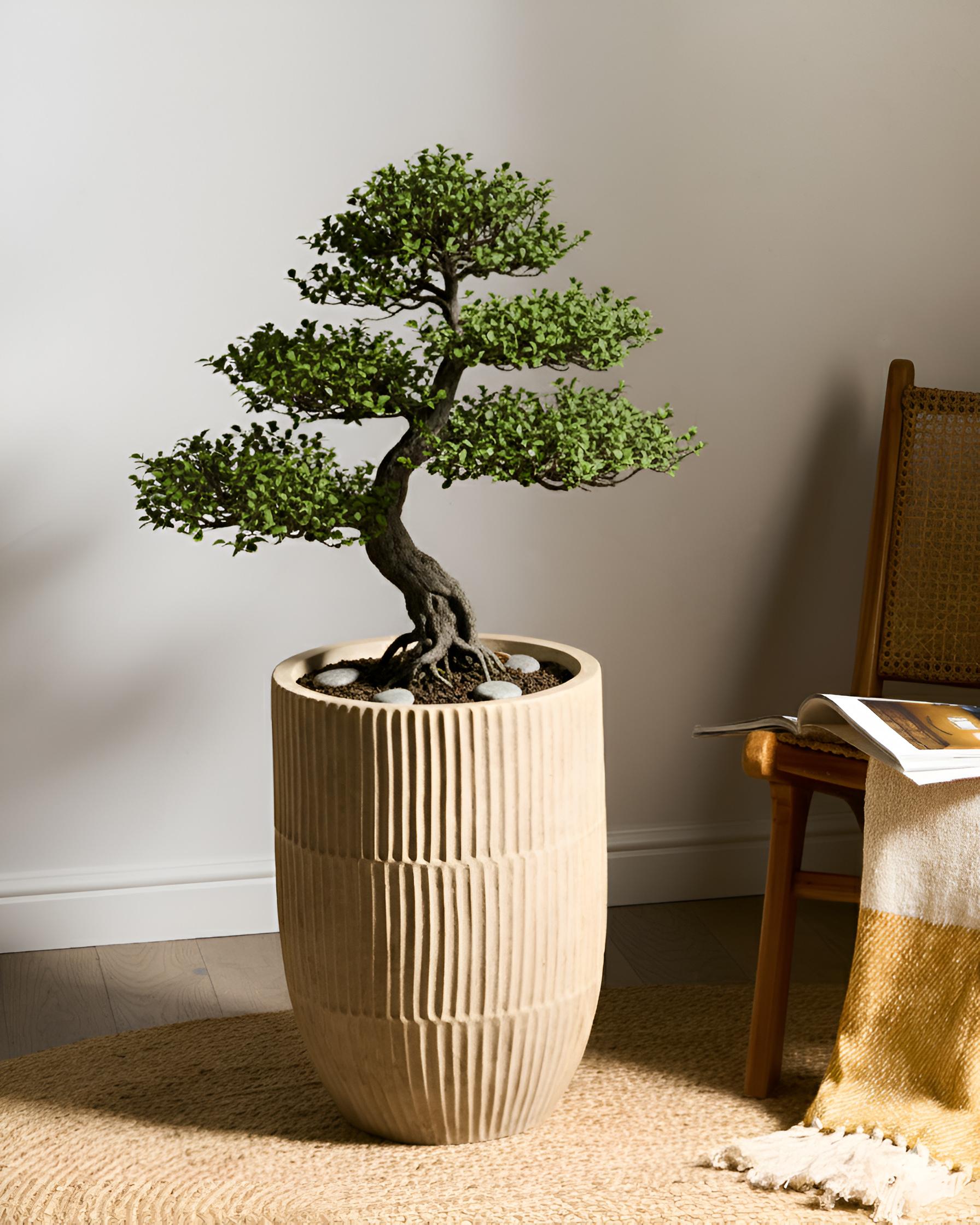 Bloempot POROS 36 cm Lichtbeige