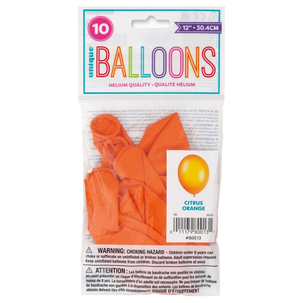 Oranje Ballonnen Glans 30cm 10st