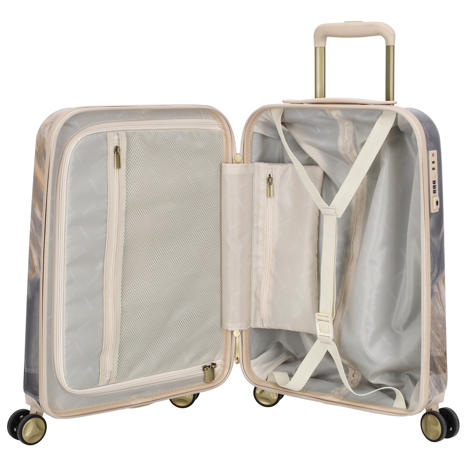 Charm London Marble Trolley Set light grey