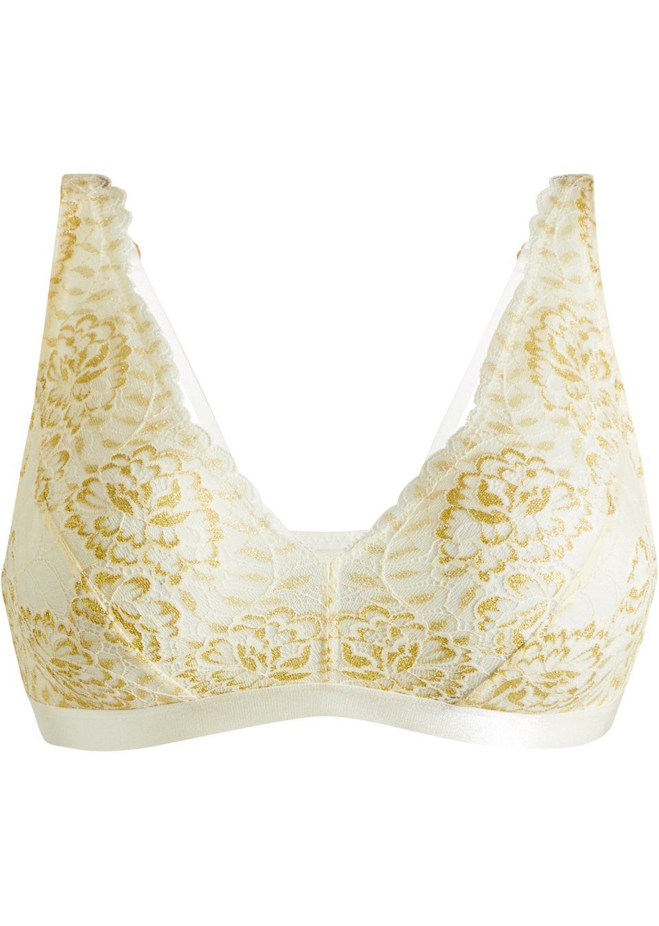 Soutien-gorge bralette sans armatures avec dentelle lurex