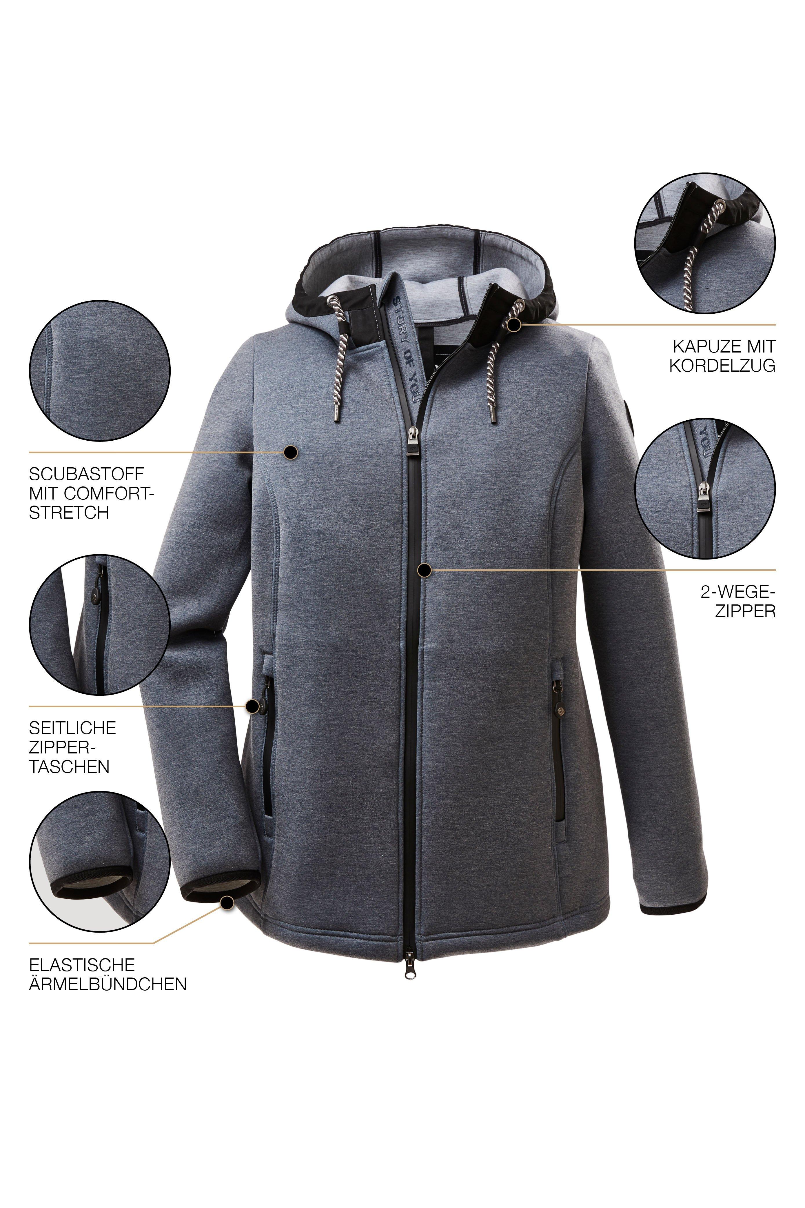 Jacke aus Scuba-Qualität, mit Kapuze