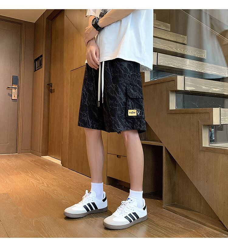 Priam - Hoge taille tie-dye cargo shorts