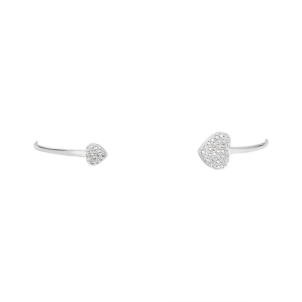 Bracelet Jonc Domitylle Argent Blanc Oxyde De Zirconium