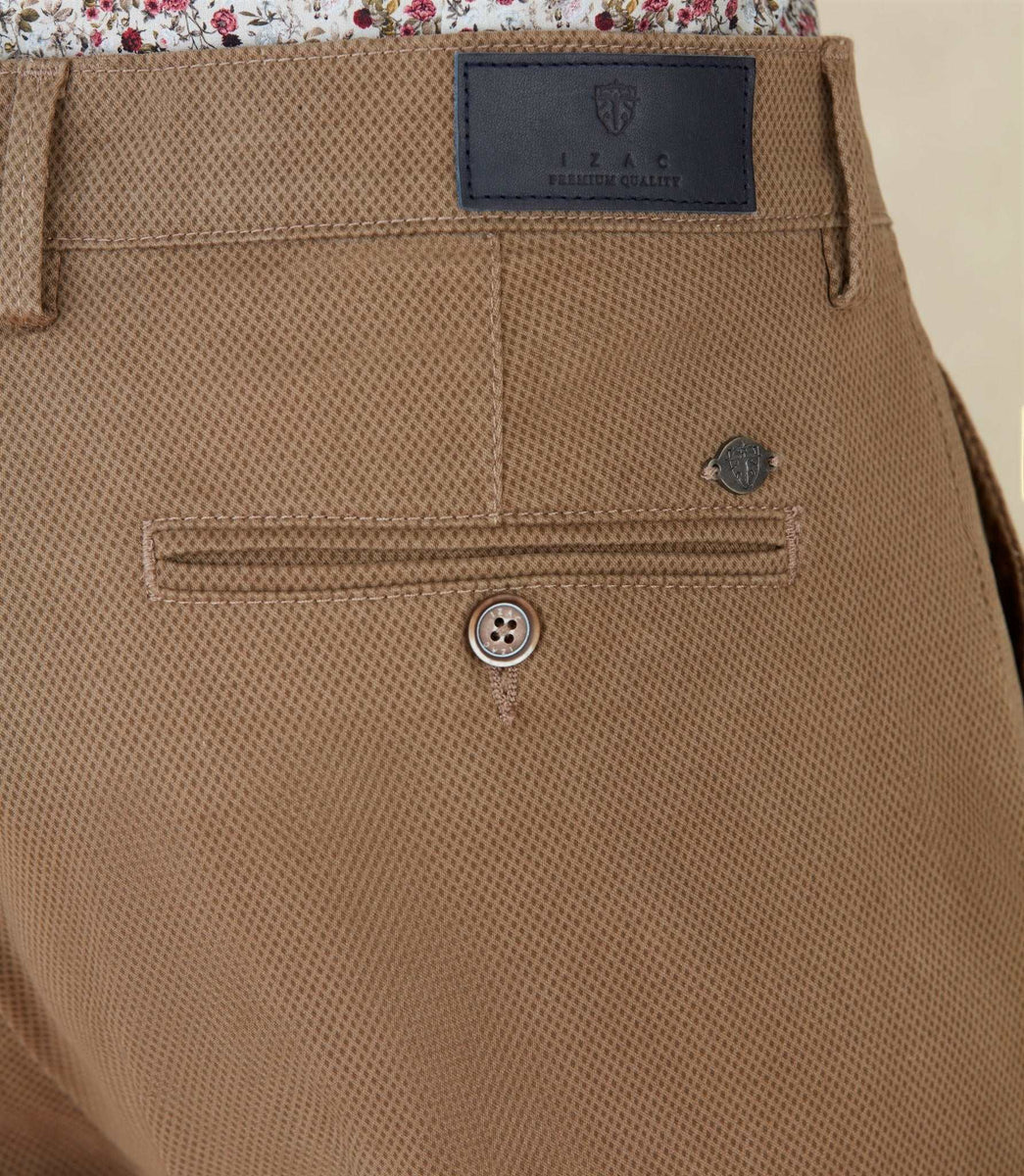 Chino imprimé beige foncé 