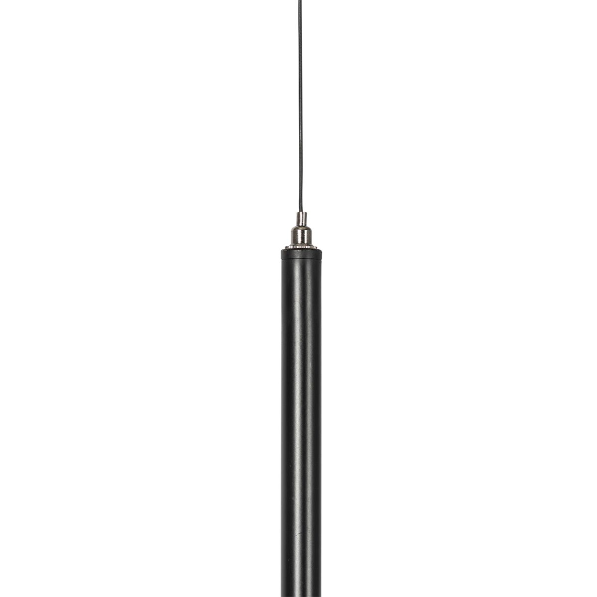 Hanglamp zwart met voetschakelaar 3-lichts - Jeana Luxe