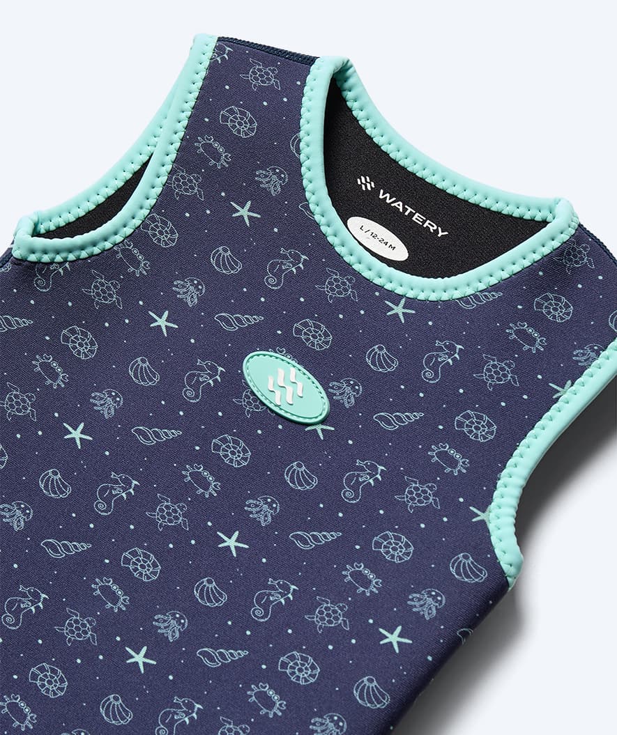 Watery våddragt til børn - Baia Wrap - Atlantic Turquoise