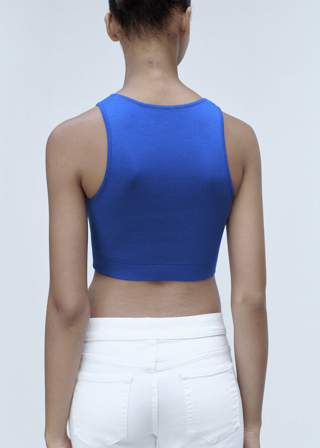 MANGO Knitted cropped top 53