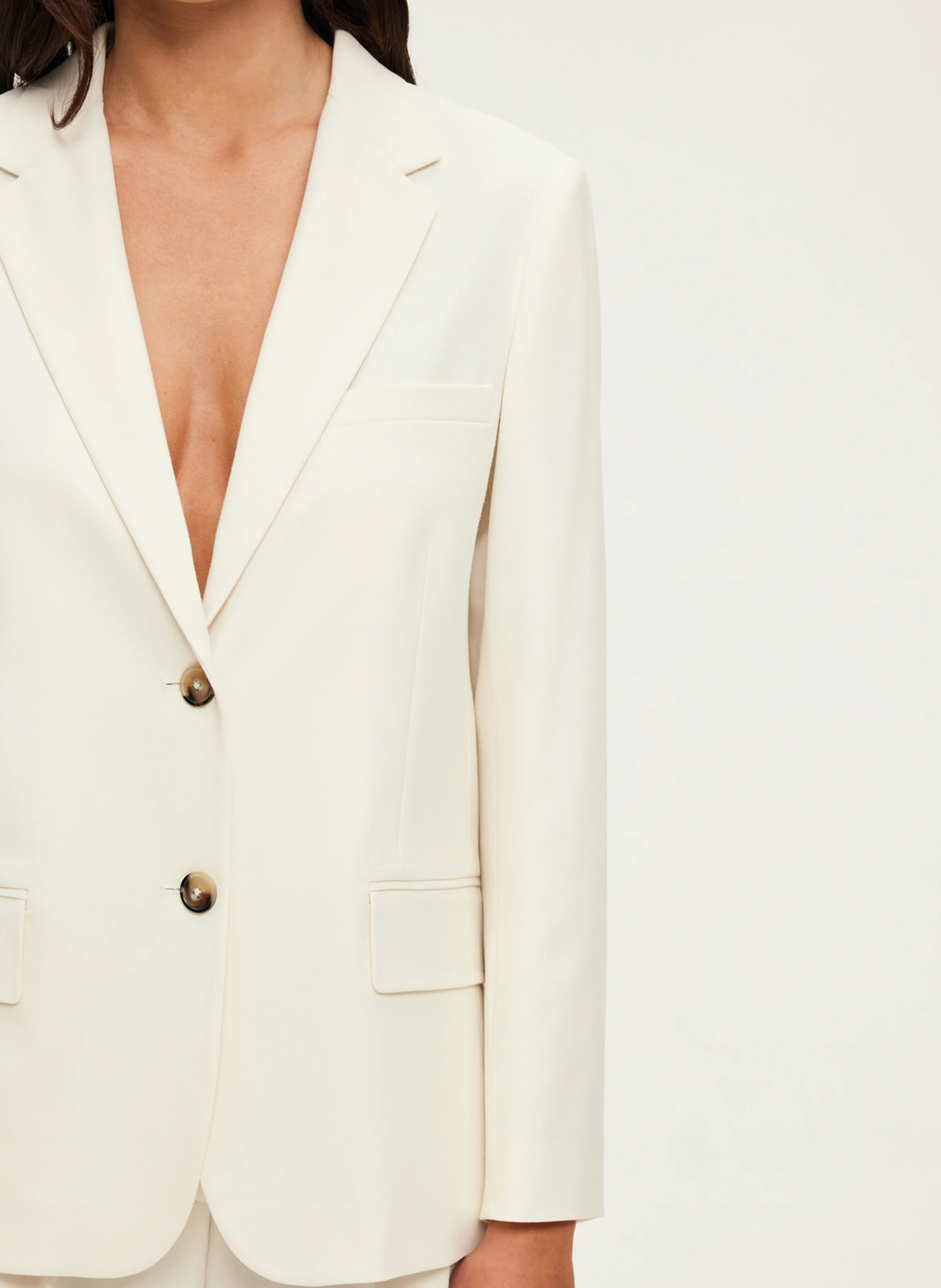 MADELEINE - Veste de tailleur droite| Beige