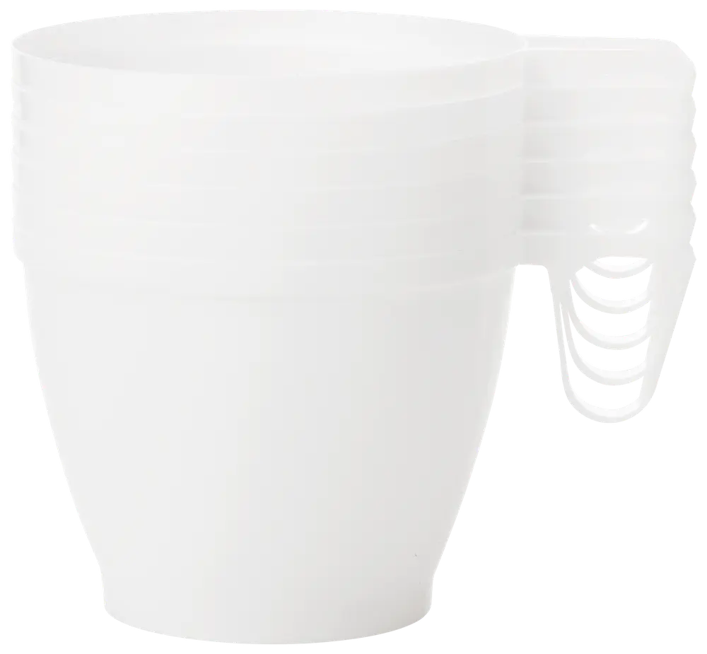Kaffekop med hank 18 cl genanvendelig 6-pak