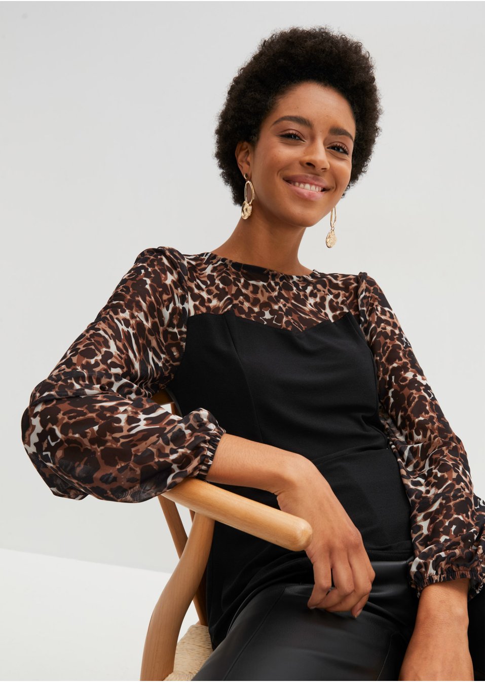 T-shirt manches longues avec chiffon