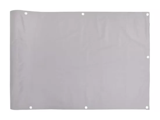 écran d'intimité de balcon gris 600x75 cm PVC