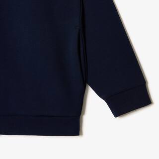 Sweatshirt zippé avec détails contrastés Pullovers & Sweatshirts - Bleu - Lacoste - Enfant