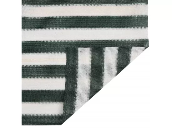 Filet brise-vue vert et blanc 3,6x10 m PEHD 75 g/m²