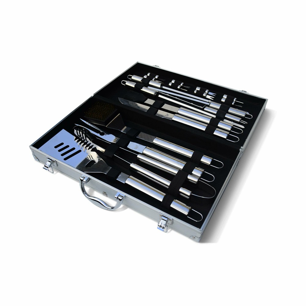 Sweeek - mallette d'ustensiles pour barbecue et plancha -18 pièces